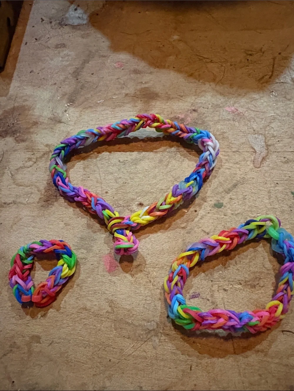 Kids Rainbow Multicolor Loom Bracelet Set - Vibrant Stretch Bands
